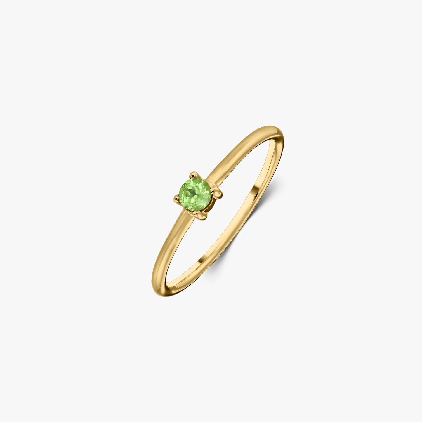Anello in argento Birthstone Golden August - Peridoto - Indira