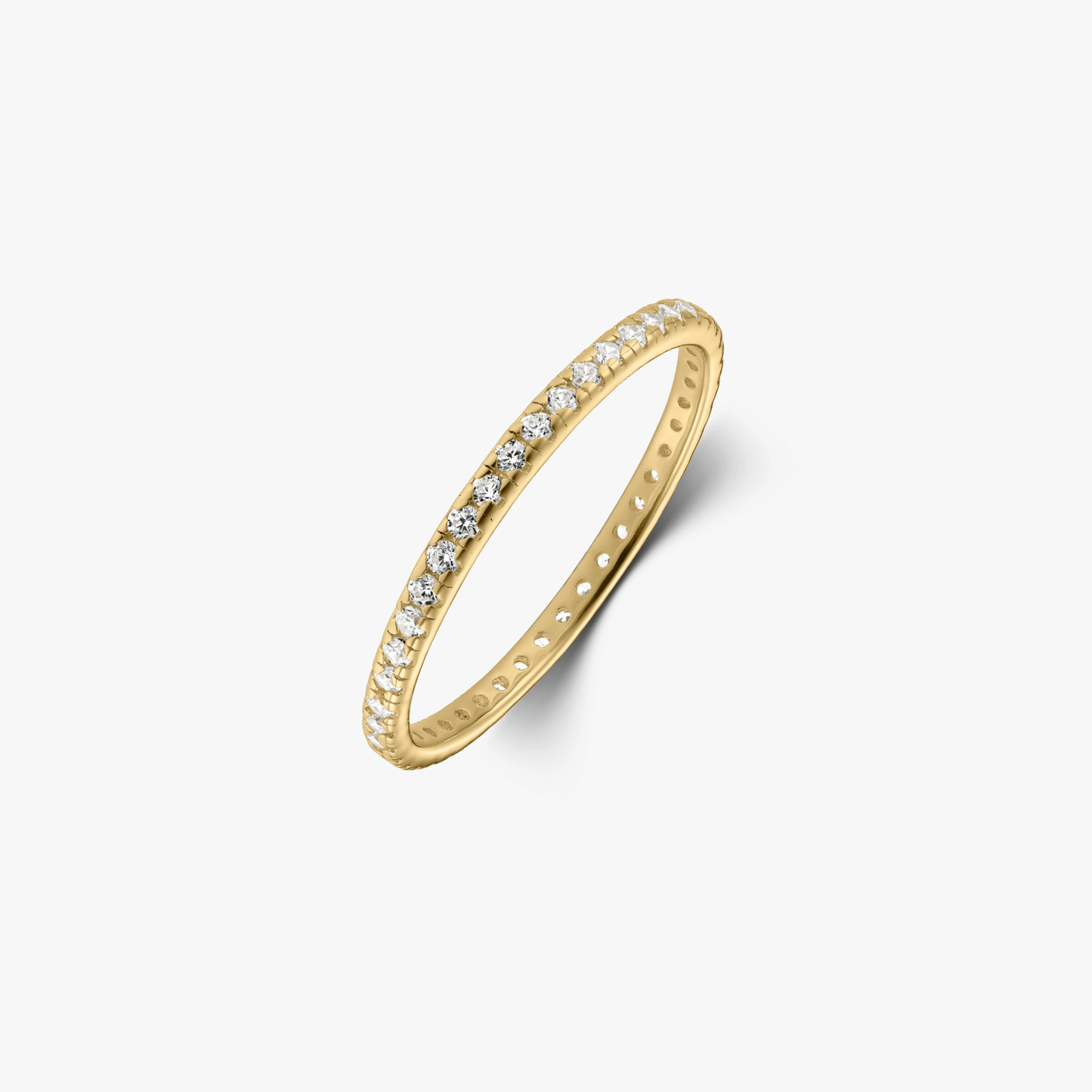 Anello in argento Golden Classic Eternity - Zirconia - Indira