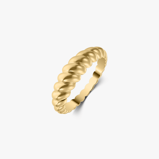 Anello in argento Golden Petit Brioche - Indira