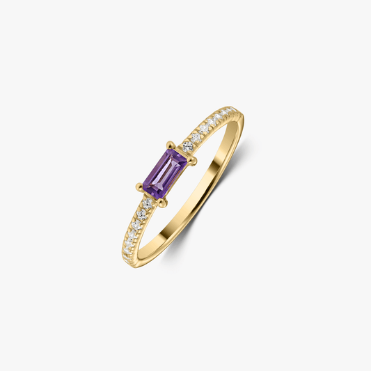 Anello in argento Golden Precious - Ametista - Indira
