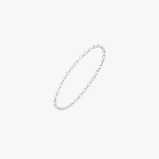 Anello in oro 14K Gold Chain - Oro Bianco - Indira