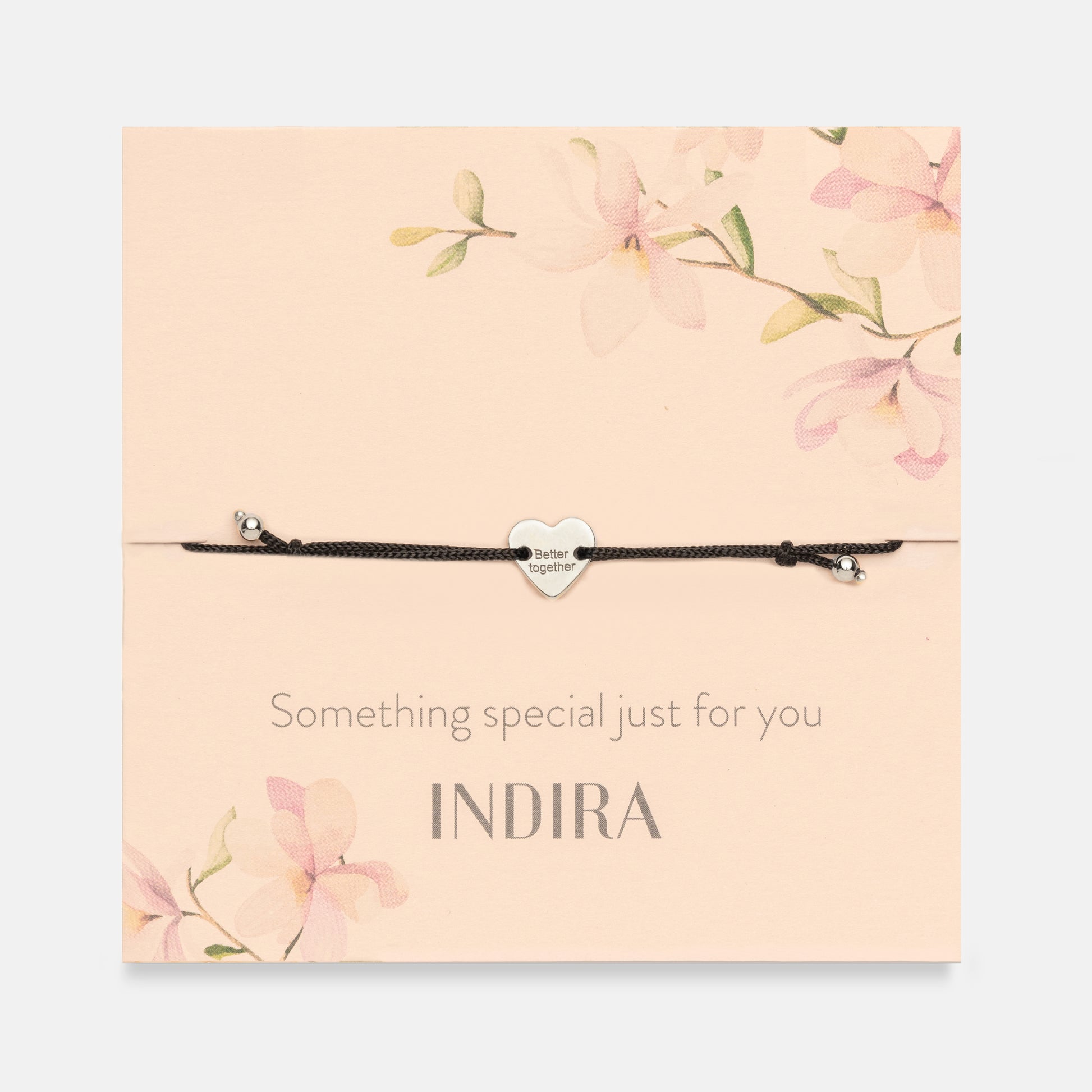 Braccialetto con cordino in argento Better Together - Indira