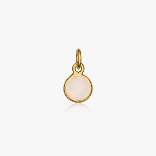 Ciondolo in argento Birthstone Golden October - Opale - Indira