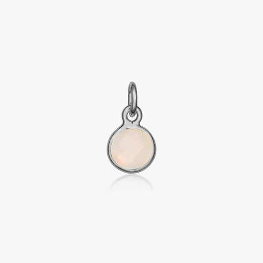 Ciondolo in argento Birthstone October - Opale - Indira