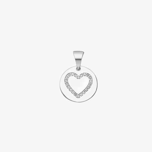 Pendente in argento Love Shape - Zirconia - Indira