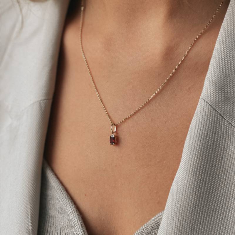 Pendente in oro Red Sparkle - Rodolite - Indira