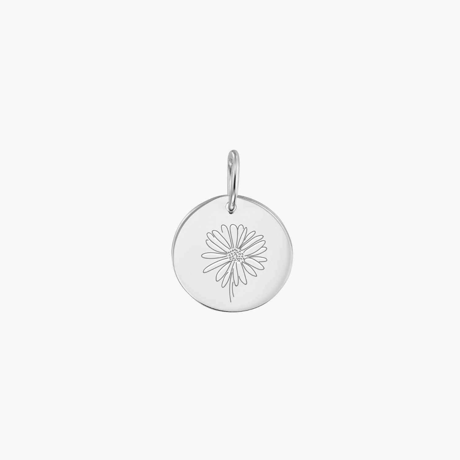 Ciondolo in oro bianco Birth Flower - Aprile Daisy - Indira