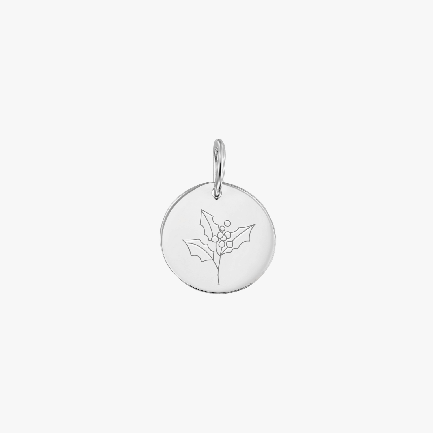 Pendente in oro bianco Birth Flower - December Holly - Indira