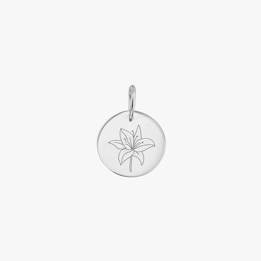 Ciondolo in oro bianco Birth Flower - May Lily - Indira