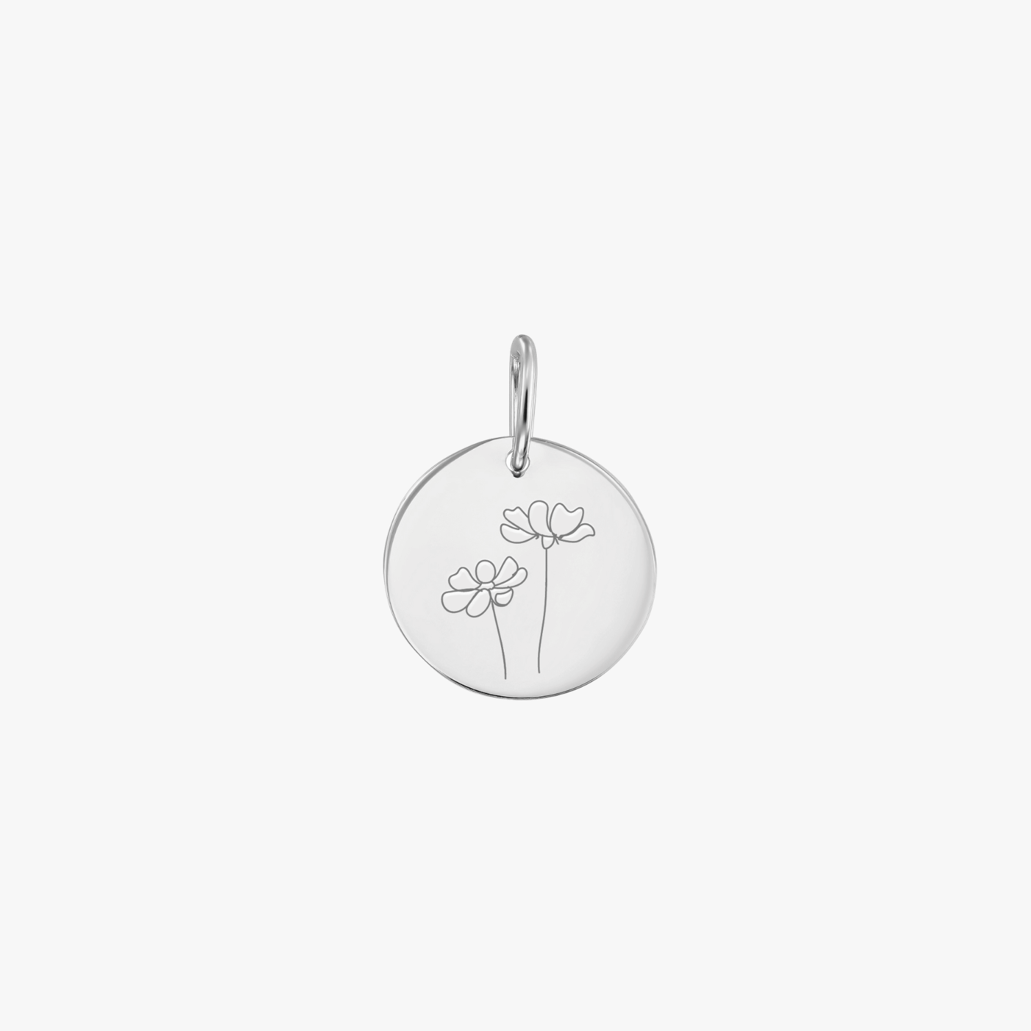 Ciondolo in oro bianco Birth Flower - October Cosmos - Indira