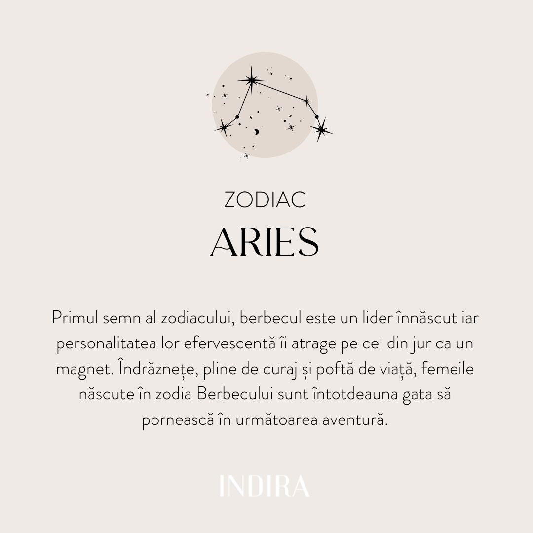 Collana in argento Golden Zodiac - Aries - Indira