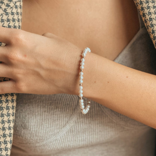 Bracciale in oro Golden Sonet - Perle Naturali - Indira