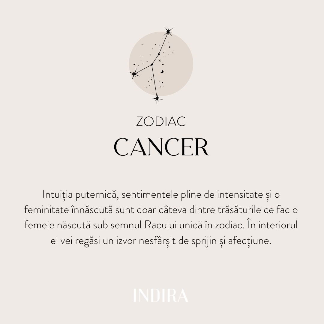 Collana in argento Golden Zodiac - Cancro - Indira