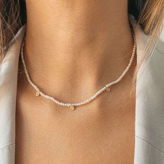 Collana in argento Golden Venus - Perla Naturale - Indira
