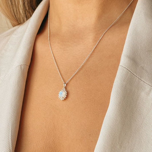 Collana in argento Virtue - Pietra di Luna - Indira