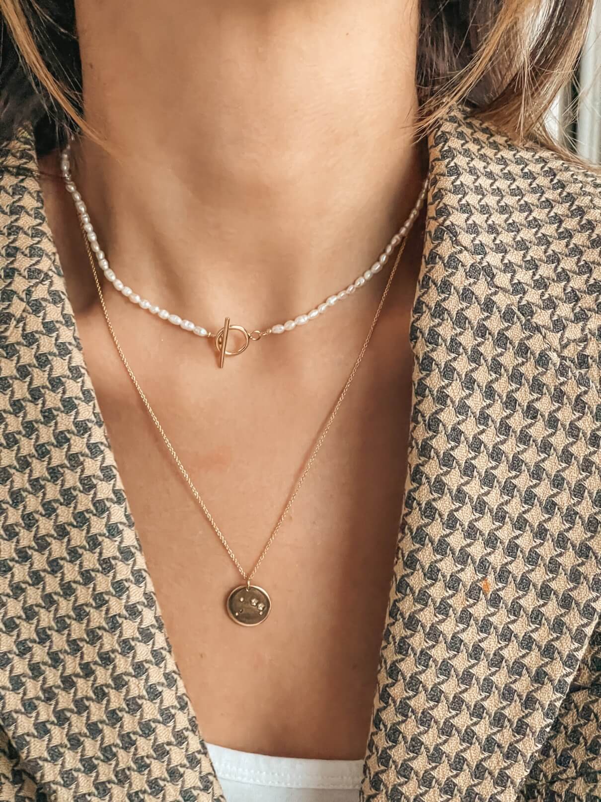 Collana in argento Golden Zodiac - Ariete - Indira