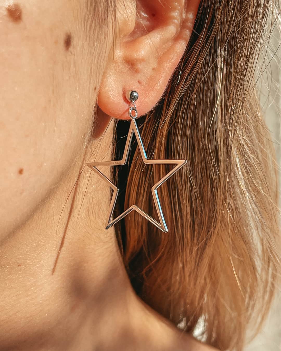 Orecchini in argento Star Shape - Indira