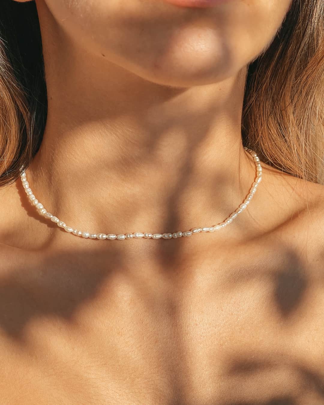 Collana in argento Locked - Perle Naturali - Indira
