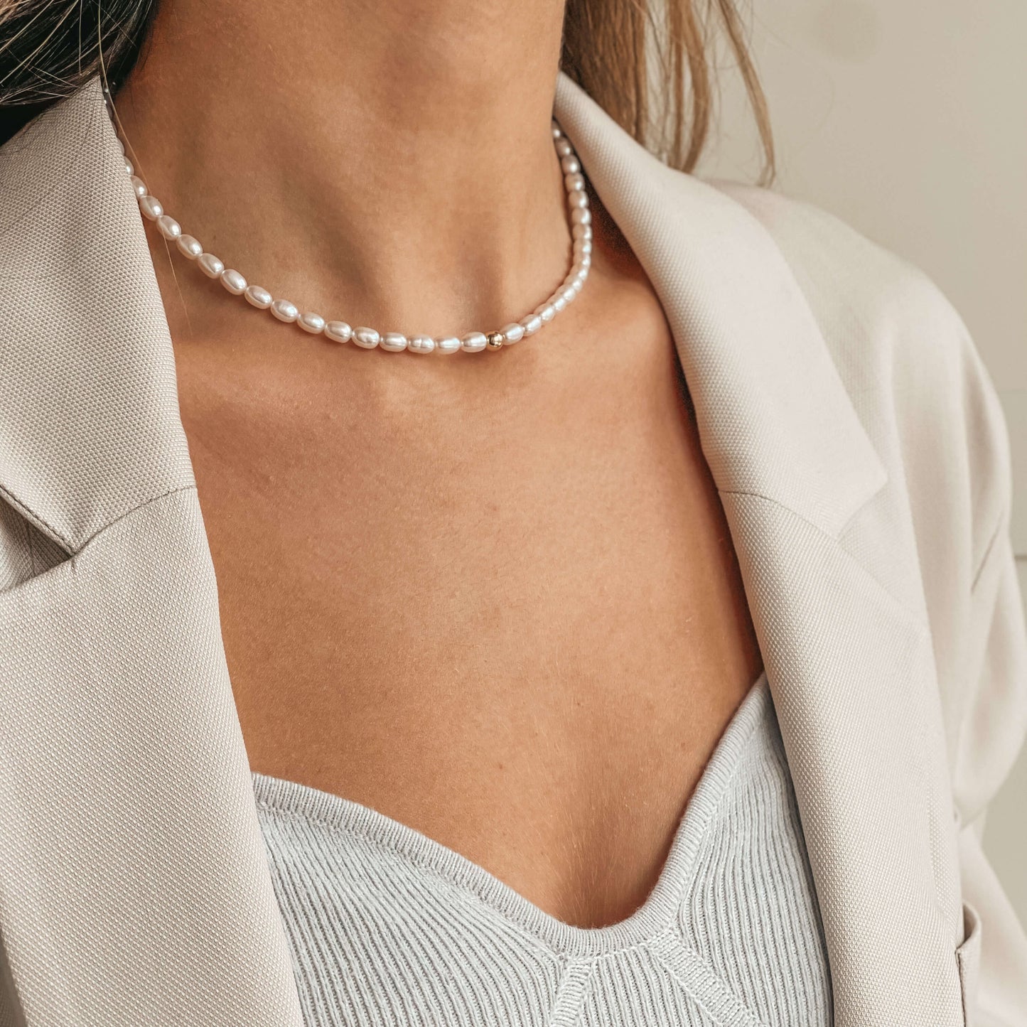 Collana in oro Faye - Perle naturali - Indira