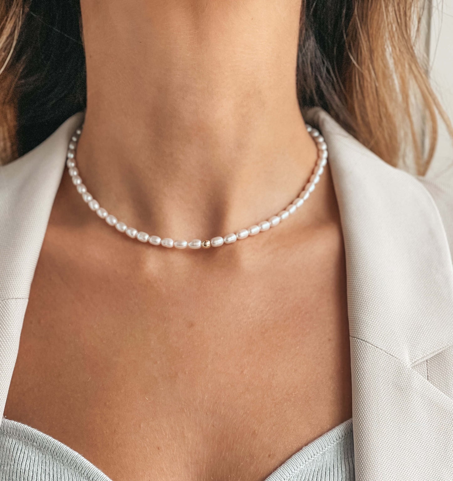 Collana in oro Faye - Perle naturali - Indira