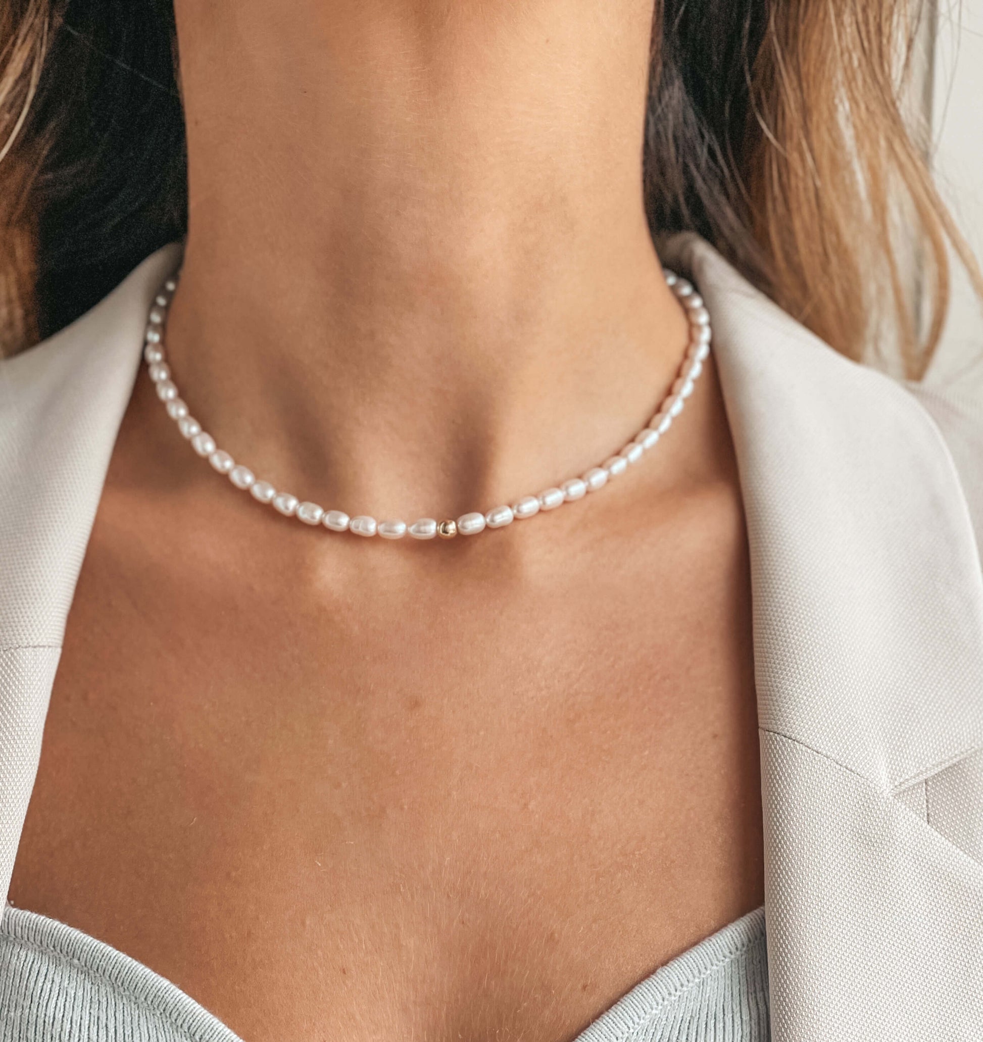 Collana in oro Faye - Perle naturali - Indira