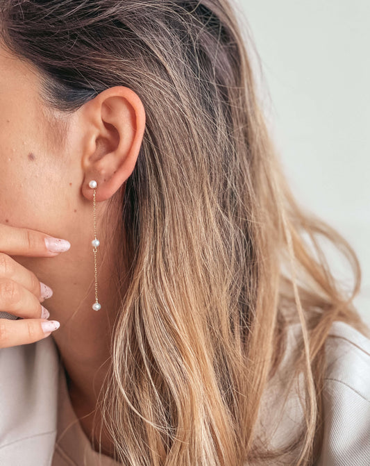 Orecchini in argento Golden Leilani - Perle Naturali - Indira