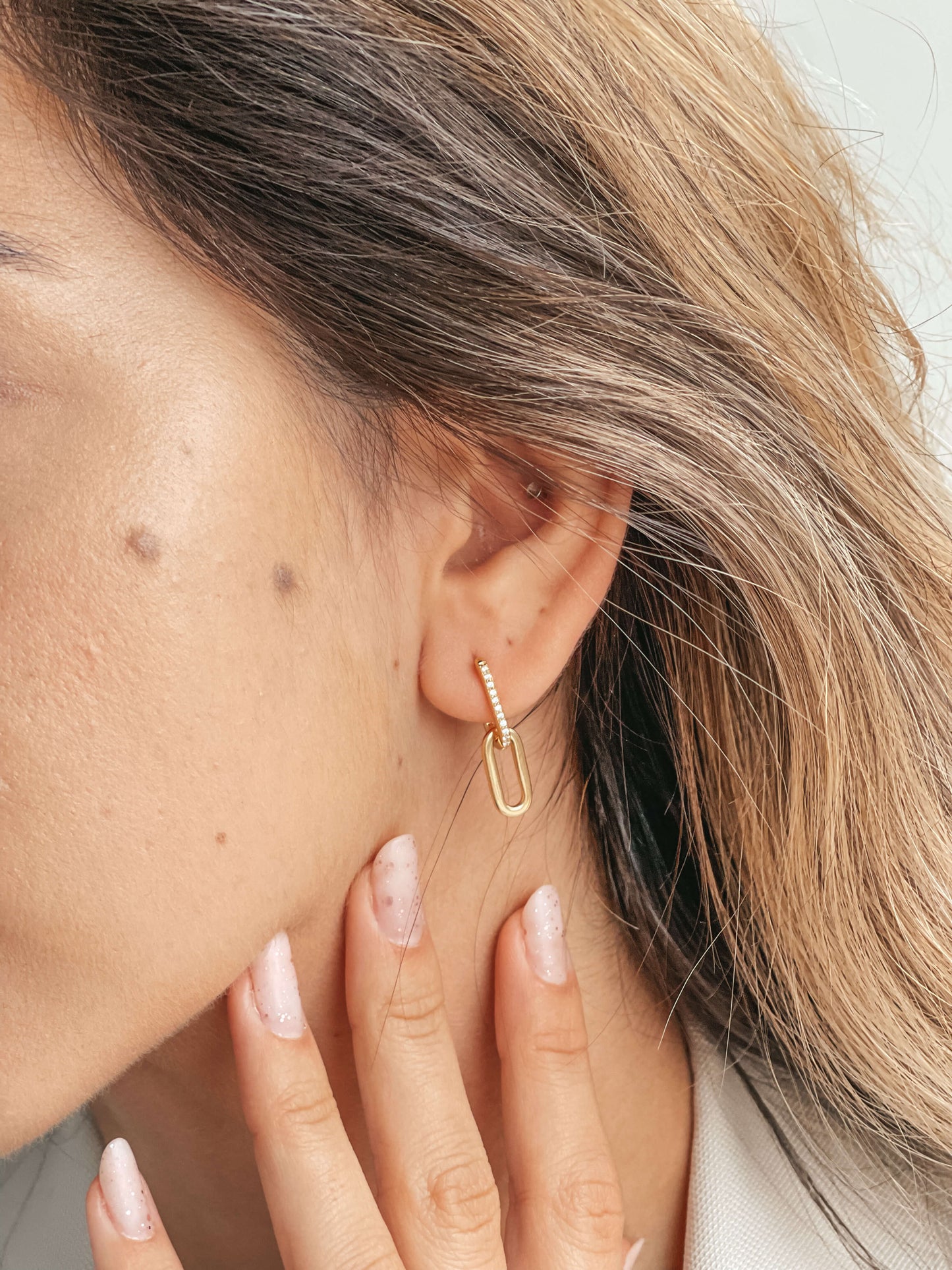 Orecchini in argento Golden Jessica - Zirconio - Indira