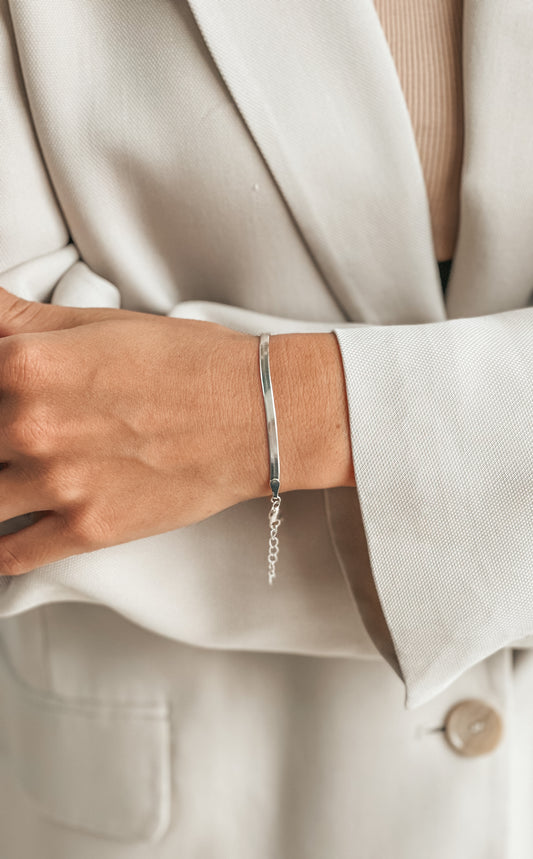 Bracciale in argento a spina di pesce - Indira