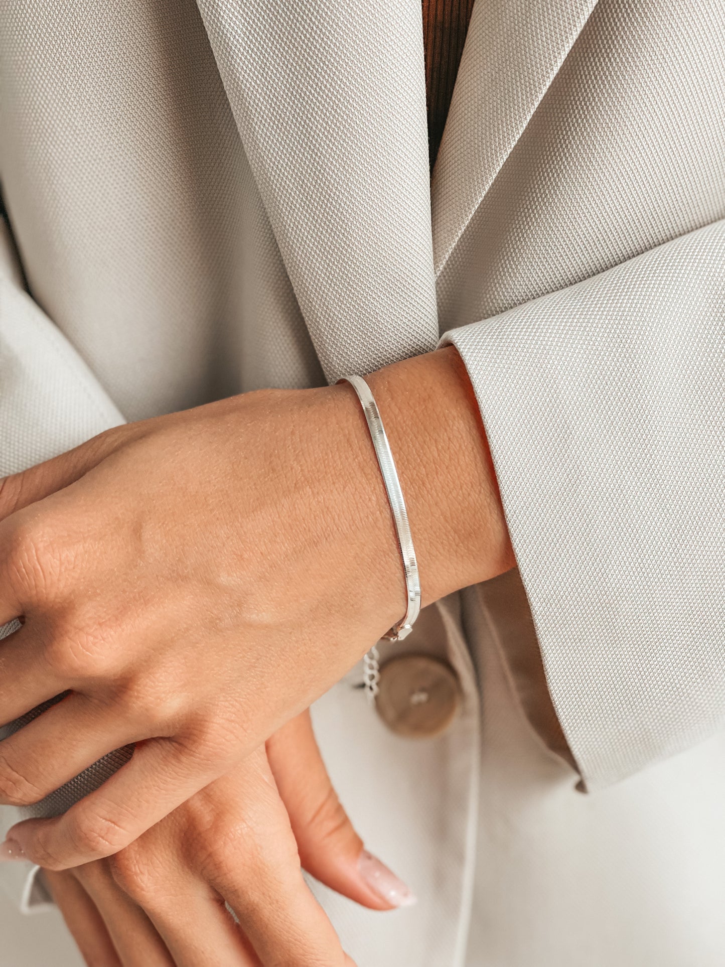 Bracciale in argento Herringbone - Indira