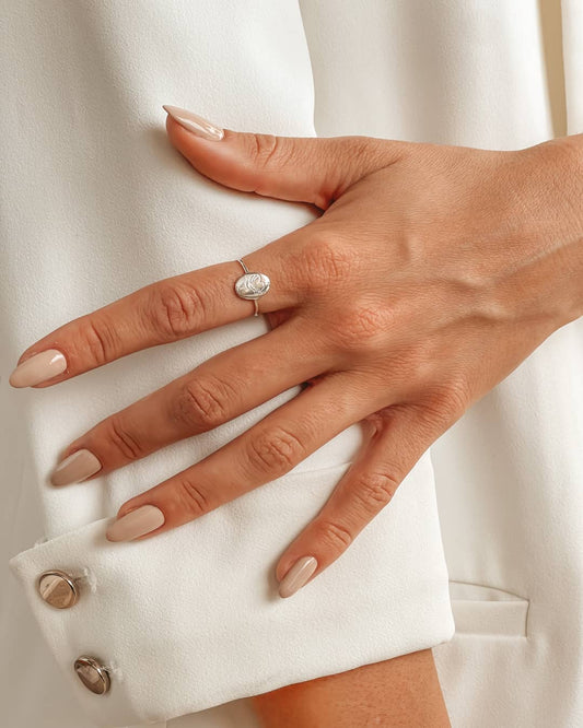 Anello in argento Birth Flower - Agosto Papavero - Indira