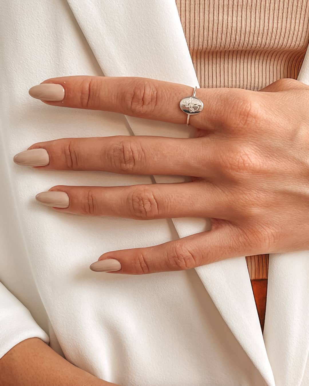 Anello in argento Birth Flower - Agosto Papavero - Indira