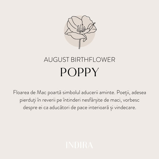 Ciondolo in oro Birth Flower - Agosto Papavero - Indira